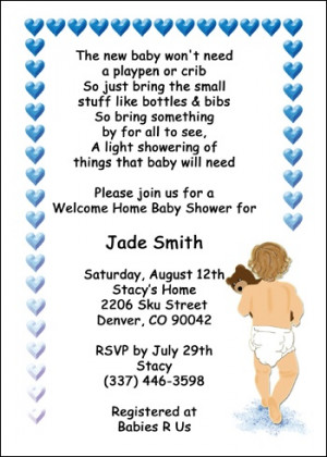 View Welcome Home Baby Shower Invitation Samples to Embellish