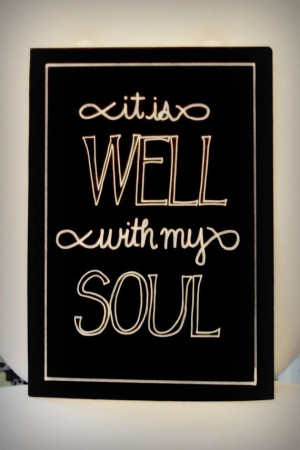 it is well, with my soul