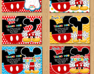... Mouse Thank you Cards, Mouse Clubhouse, Mickey Mouse Party, Birthday