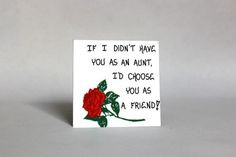 special thought for a wonderful aunt. Quote makes a great gift ...