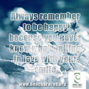 Smile Quote #20 “Always remember to be happy because you never know ...