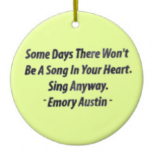 Emory Austin Inspirational Quote Motivational Word Christmas Ornament