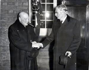 Churchill and his anointed sucessor Anthony Eden