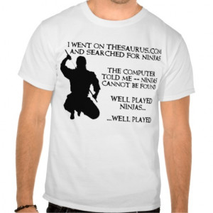 Thesaurus Ninjas Funny Ninja Shirt