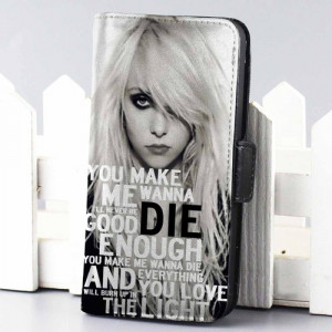 Home wallet case The Pretty Reckless Quotes wallet case for iphone 4 ...