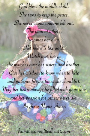 ... up who a middle child is from the moment she becomes the middle child