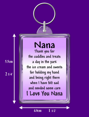 Details about NANA VERSE KEYRING, KEEPSAKE GIFT FOR YOUR NANA
