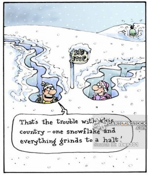 Cartoon Shoveling Snow Shovel