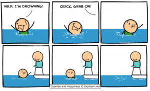 Cyanide & Happiness: Help, I`m Drowning! [Pic]