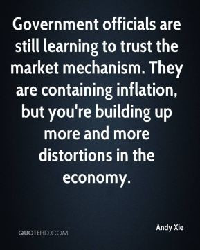 Government officials are still learning to trust the market mechanism ...