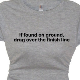 If found on ground, drag over finish line Funny Competition Running ...