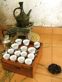 Pouring Coffee During a Coffee Ceremony, Ethiopia, Africa