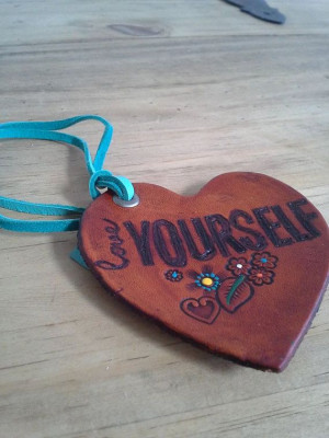 Leather Keychain Quote by LOVLeathers on Etsy, $20.00