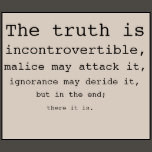 truth is incontrovertible, winston churchill quote