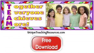 ... this free teamwork bulletin board display banner for your classroom