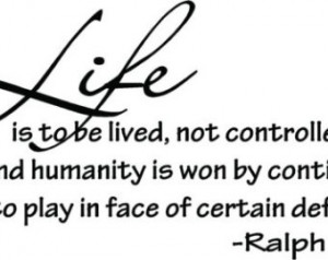 to play in face of certain defeat Ralph Ellison Vinyl Wall Lettering