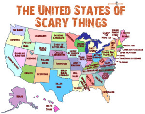 ... United States that shows the scariest thing in each state ( larger