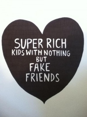 fake, fake friends, friends, heart, kids, love, nice, nothing, quote ...