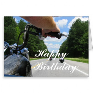 Motorcycle Ride Happy Birthday Card