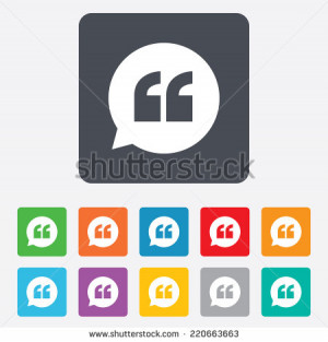 ... bubble symbol. Double quotes. Rounded squares 11 buttons. Vector