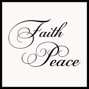 Faith And Peace Cursive Wall Decals - Trading Phrases