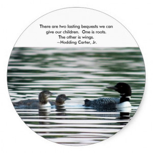 Loon Stickers with quote