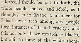 Equiano's account of the middle passage