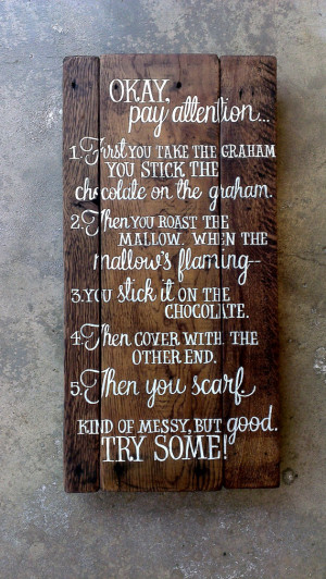 SANDLOT s'mores quote...CUSTOM quote hand-painted wooden wall ...
