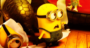 Image: animated gif of a yellow, oval-shaped minion from Despicable ...