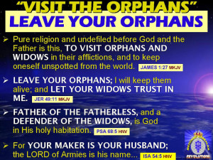 ... orphans but in jeremiah 49 11 god commands us to leave your orphans