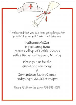 nursing graduation invitation