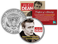 JAMES DEAN * FAMOUS QUOTE * JFK Kennedy Half Dollar US Colorized Coin ...