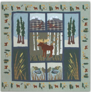 Cabin Curtains Moose