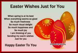 Easter Wishes Just For You.