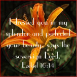 tiger lily bible verse ezekiel 16 14 this bible verse magnet is made ...