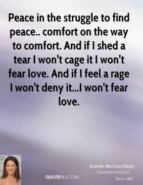 sarah-mclachlan-quote-peace-in-the-struggle-to-find-peace-comfort-on-t ...