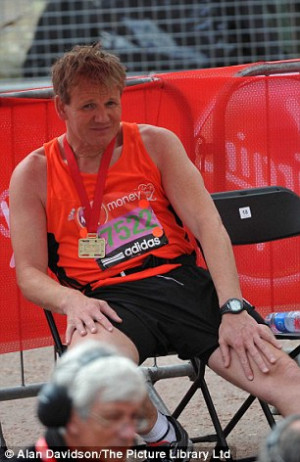 ... her Husband Gordon to the London Marathon Finish line by 15 minutes