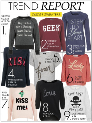 Trend Report Quote Sweaters