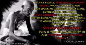 Gandhi Quote: Many people, especially ignorant people, want to punish ...