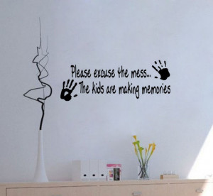 excuse the Mess Kids Decor vinyl wall decal quote sticker Inspiration ...