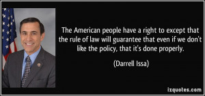 The American people have a right to except that the rule of law will ...