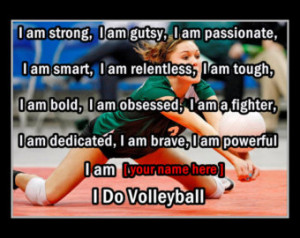 Volleyball Poster Personalized I Do Volleyball Photo Quote Wall Art ...