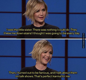 Funny memes – Jennifer Lawrence on being the little sister