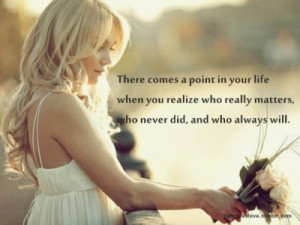 There comes a point in your life when you realize... - Heartless Love
