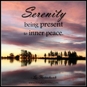 ... the effort to be witness to it and experience inner peace and serenity