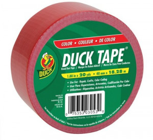 Duck Brand 392874 Red Color Duct Tape, 1.88-Inch by 20 Yards, Single ...