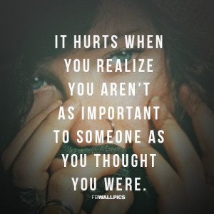 Not As Important As You Thought Heartbreak Girly Quote Picture