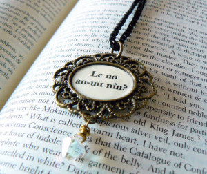 Elvish Love Message Tolkien Quote Necklace. LOTR jewelry. Lord of the ...