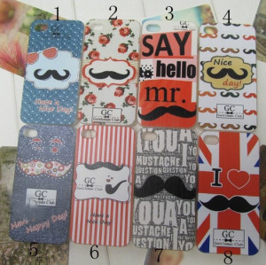 ... /Have a nice day/Mustache/I love you/ Happy Day Cover For iphone 5 5S