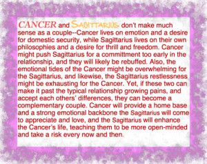 Sagittarius Cancer Relationship Compatibility